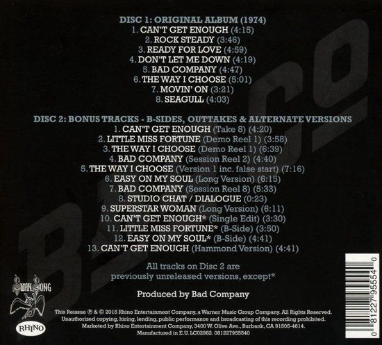 Bad Company - Bad Company Deluxe - cd