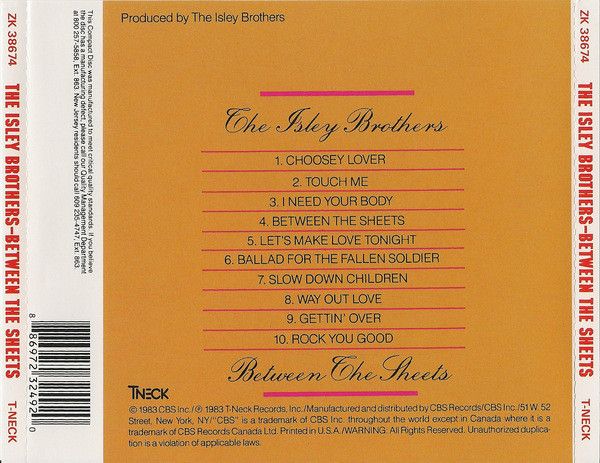 The Isley Brothers – Between The Sheets = cd