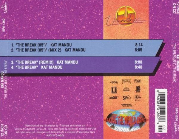 Kat Mandu – The Break (85') / The Break - cd single