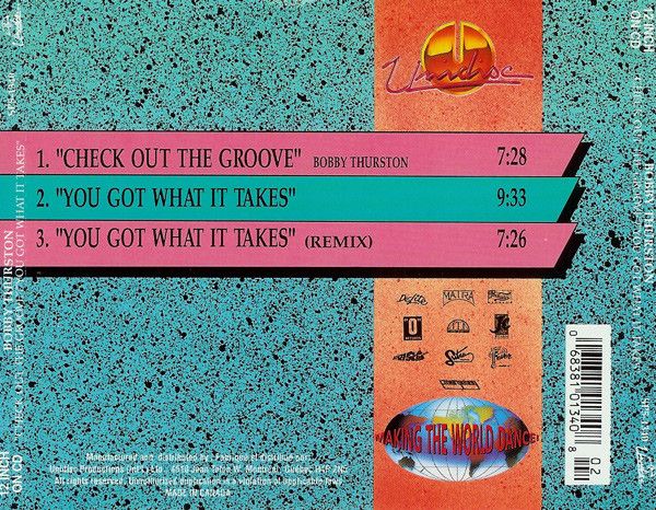 Bobby Thurston – Check Out The Groove / You Got What It Takes  - cd single