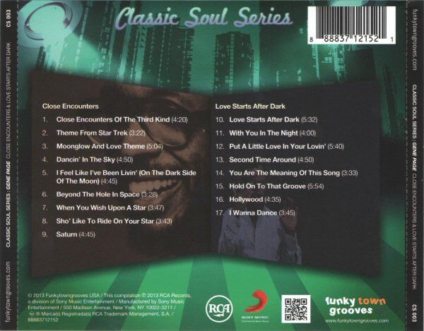 Gene Page – Close Encounters / Love Starts After Dark - cd