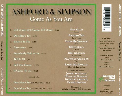 Ashford &amp; Simpson – Come As You Are - cd