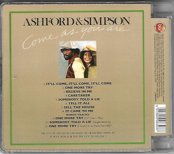 Ashford &amp; Simpson – Come As You Are  - cd