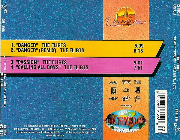 The Flirts – Danger / Passion / Calling All Boys - cd single