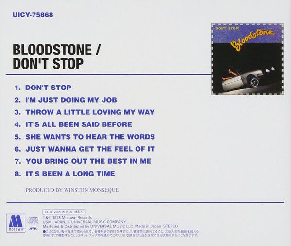 Bloodstone – Don't Stop! - cd