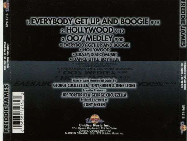 Freddie James – Everybody Get Up And Boogie / Hollywood / 007 Medley