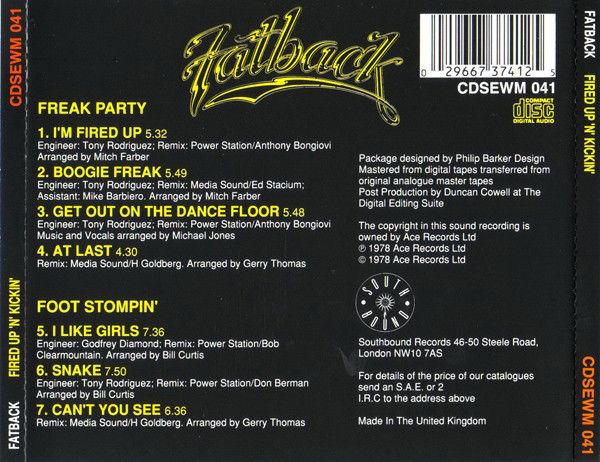 Fatback – Fired Up 'N' Kickin'  -cd