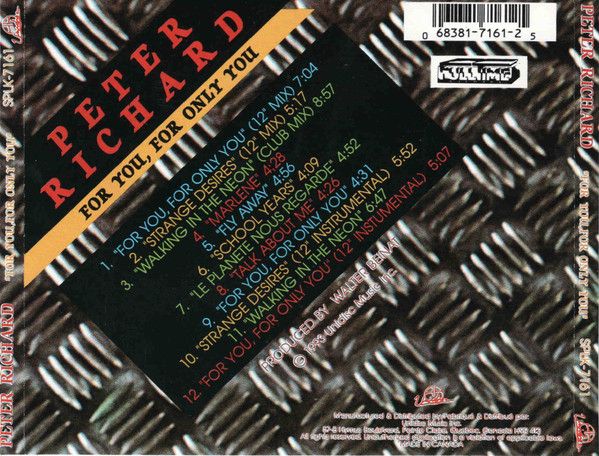 Peter Richard – For You, For Only You  - cd