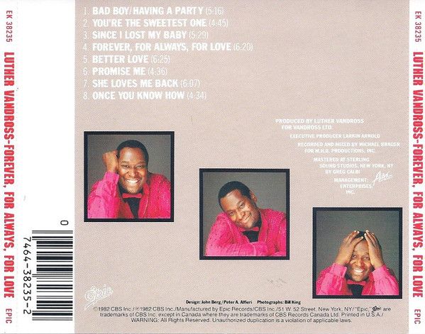 Luther Vandross – Forever, For Always, For Love - cd