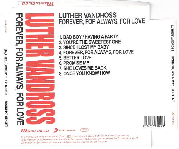 Luther Vandross – Forever, For Always, For Love - cd