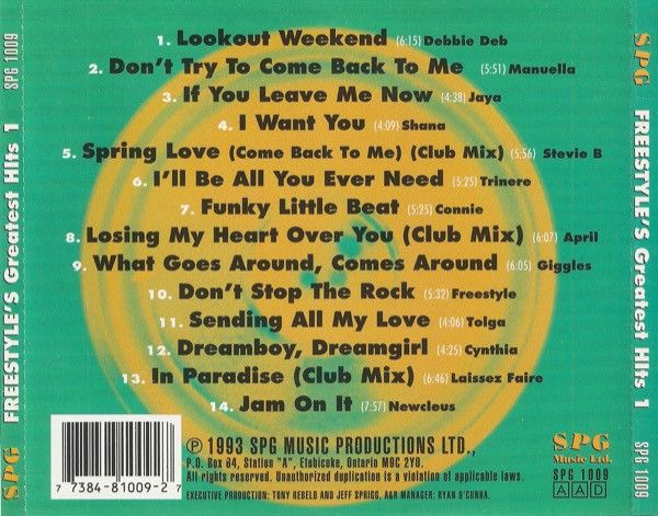 Various – Freestyle's Greatest Hits Volume 1