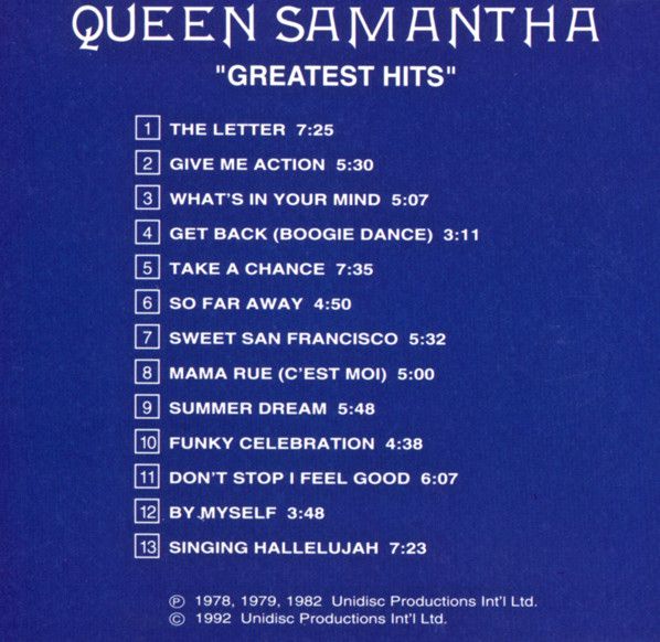 Queen Samantha – Greatest Hits  - cd