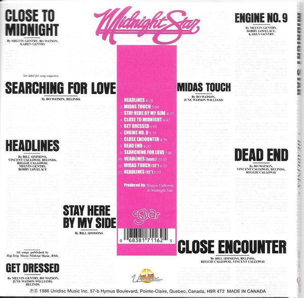 Midnight Star – Headlines - cd