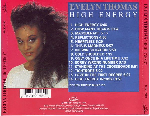 Evelyn Thomas – High Energy - cd