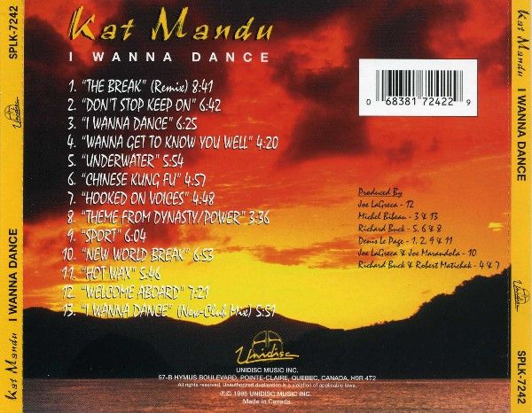 Kat Mandu – I Wanna Dance - cd