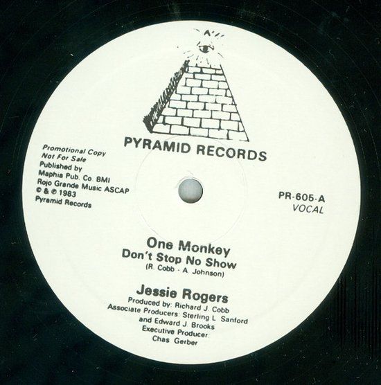 Jessie Rogers - One Monkey Don&#39;t Stop No Show - 12&quot;reissue