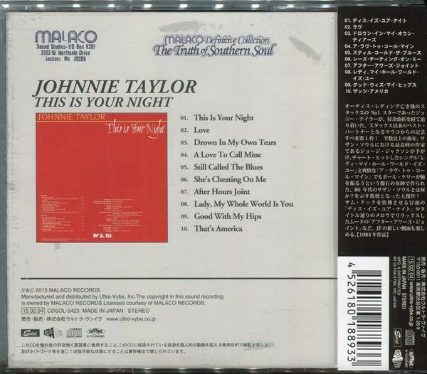 Johnnie Taylor – This Is Your Night  - cd