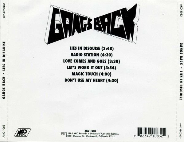 Gang's Back – Lies In Disguise - cd
