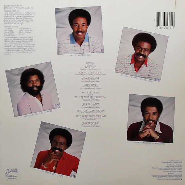 Whispers – Love For Love - lp - cut out