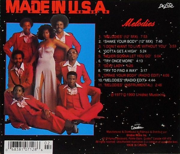 Made In U.S.A.– Melodies  - cd