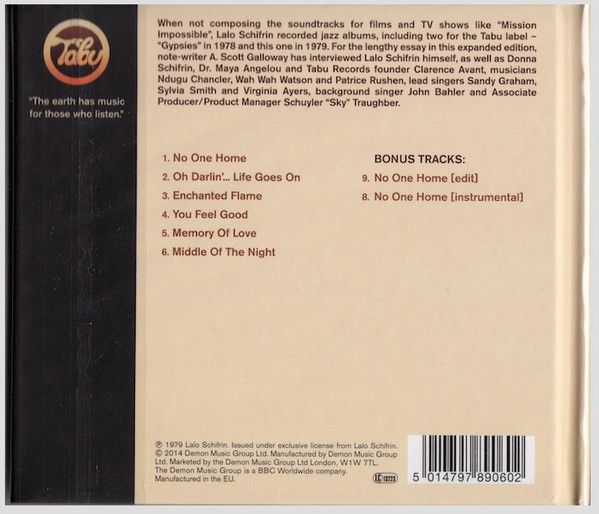 Lalo Schifrin – No One Home - cd