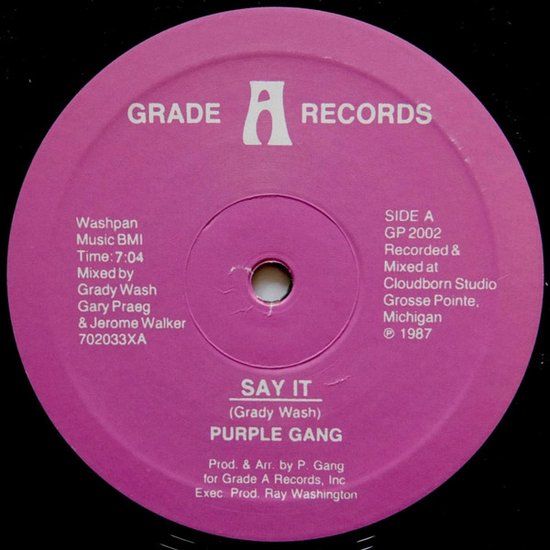 Purple Gang – Say It 12&quot; reissue 2023
