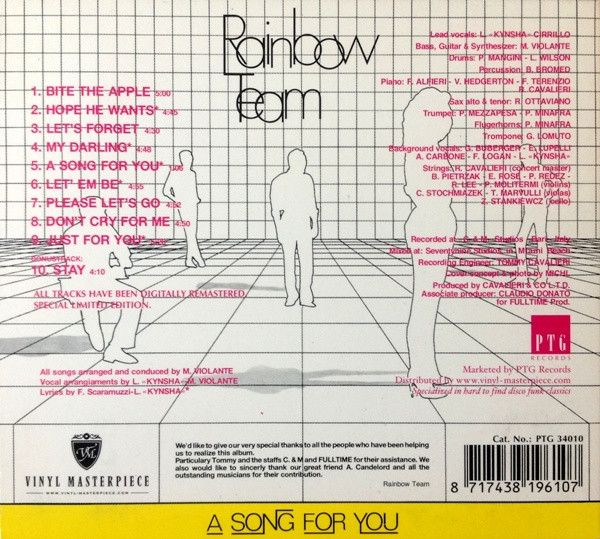 Rainbow Team – A Song For You - cd - digipack
