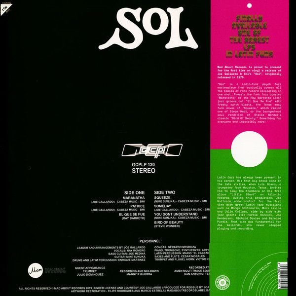 Joe Gallardo &amp; Sol  – Sol  - cd