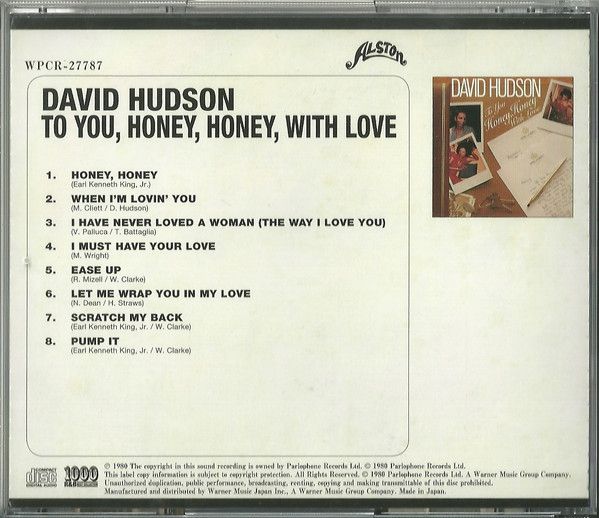 David Hudson  – To You Honey, Honey With Love - cd