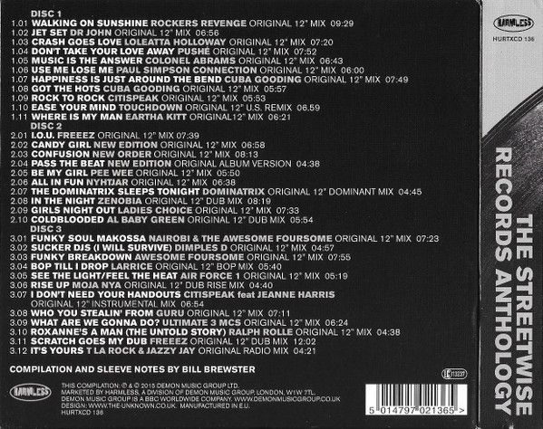 Various – The Streetwise Records Anthology - 3 cd