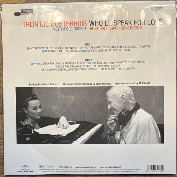 Trijntje Oosterhuis, Metropole Orkest* – Who’ll Speak For Love: Burt Bacharach Songbook II  - lp