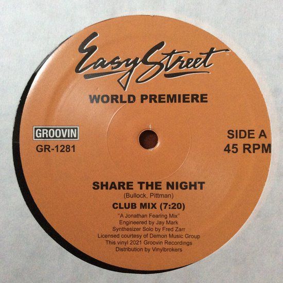 World Premiere – Share The Night - 12 inch represss 2021