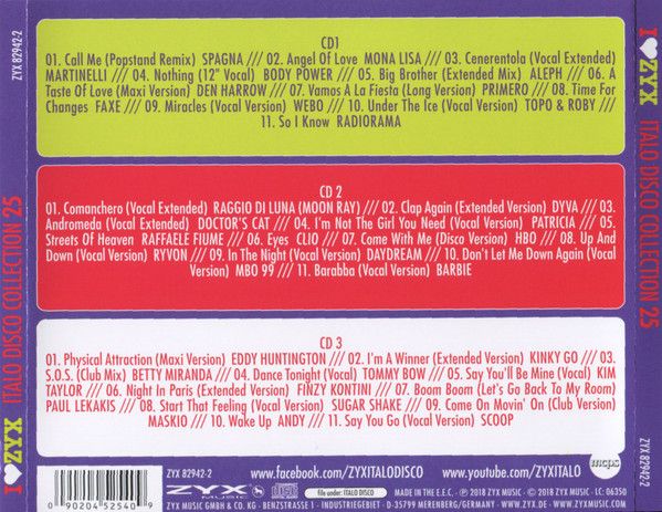 Various – I Love ZYX Italo Disco Collection 25