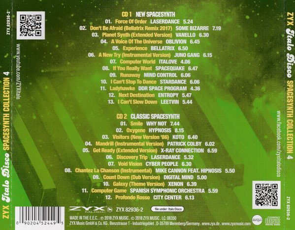 Various – ZYX Italo Disco Spacesynth Collection 4 - 2cd