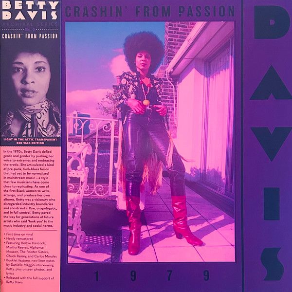 Betty Davis ‎– Crashin&#39; From Passion - red vinyl