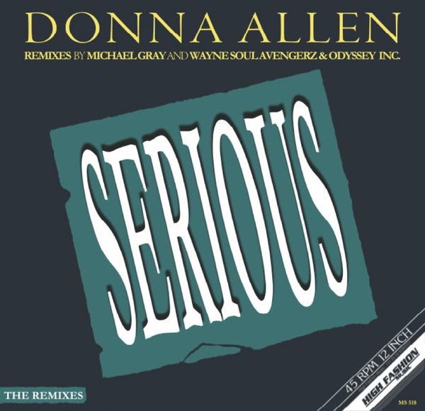 Donna Allen ‎– Serious (The Remixes) -12&quot; - white vinyl