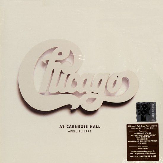 Chicago - Live At Carnegie Hall – April 9, 1971 - 3 lp box