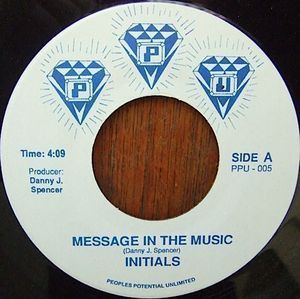 Initials ‎– Message In The Music  -7&quot;