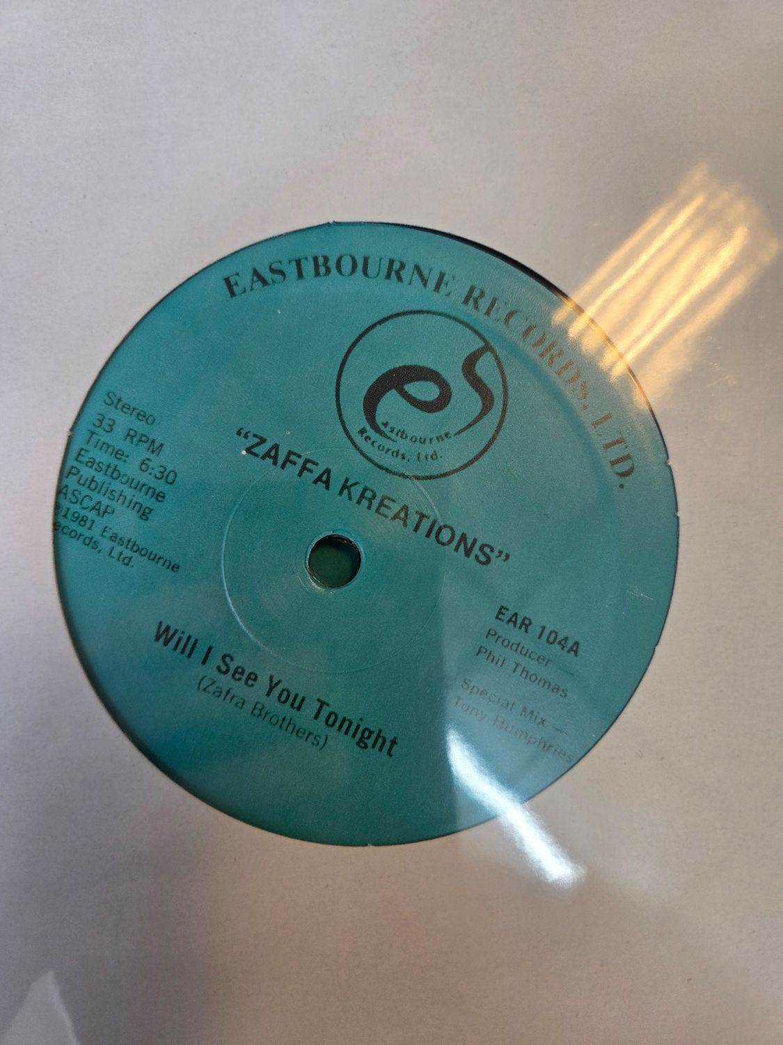 Zaffa Kreations– Will I See You Tonight - reissue