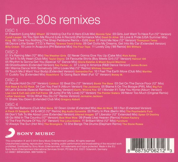 Various – Pure... 80s Remixes - 4 cd box