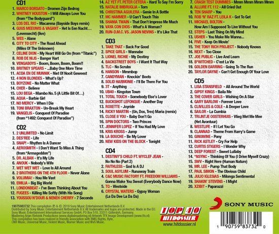 Top 40 Hitdossier - 90s - 5 cd box