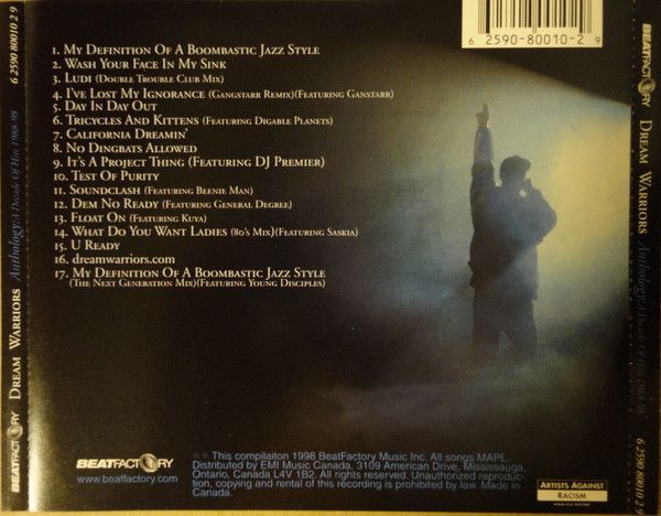 Dream Warriors – Anthology: A Decade Of Hits 1988-1998 - cd