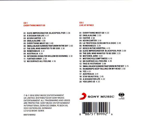 Manic Street Preachers – Everything Must Go - cd cardboard