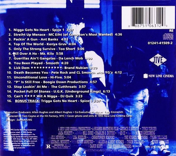 Various – Menace II Society (The Original Motion Picture Soundtrack) - cd