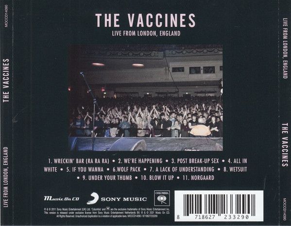The Vaccines – Live From London, England - cd
