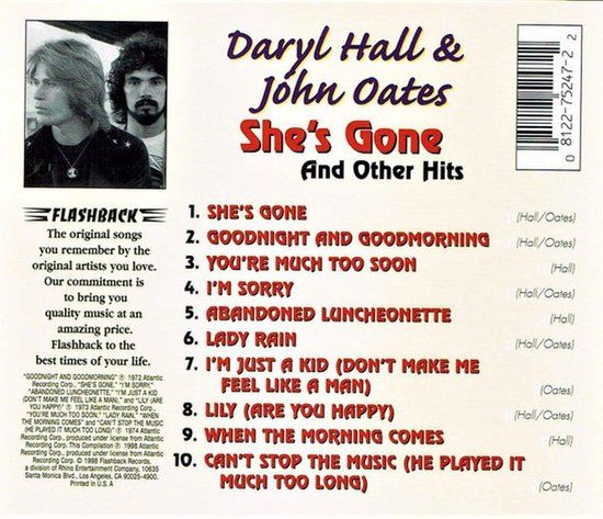 Daryl Hall &amp; John Oates – She's Gone And Other Hits - cd