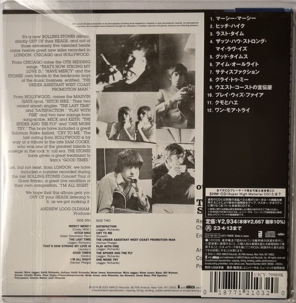 The Rolling Stones – Out Of Our Heads - cd