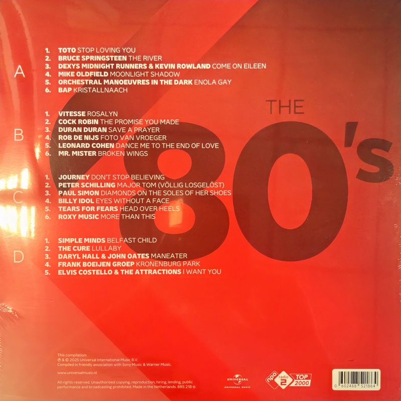 Various Artists - Top 2000 - The 80's (2 LP) (Coloured Vinyl)