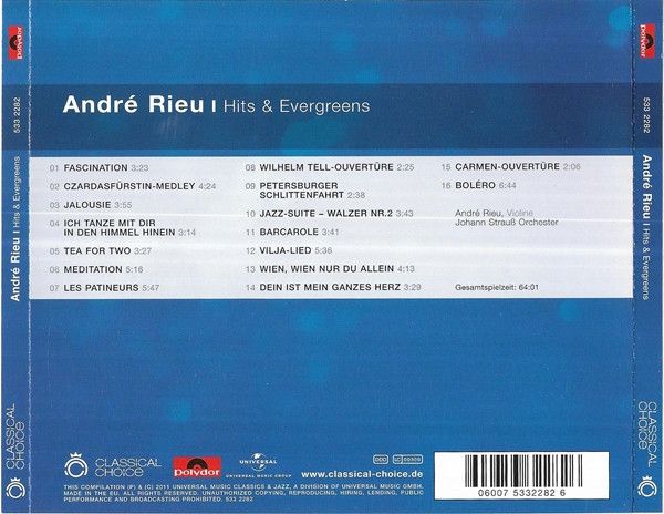 André Rieu - Johann Strauß Orchester* – André Rieu I (Hits &amp; Evergreens) - cd