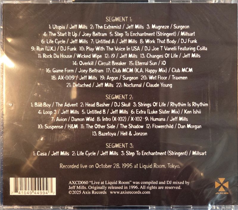 Jeff Mills - Live At Liquid Room (CD)